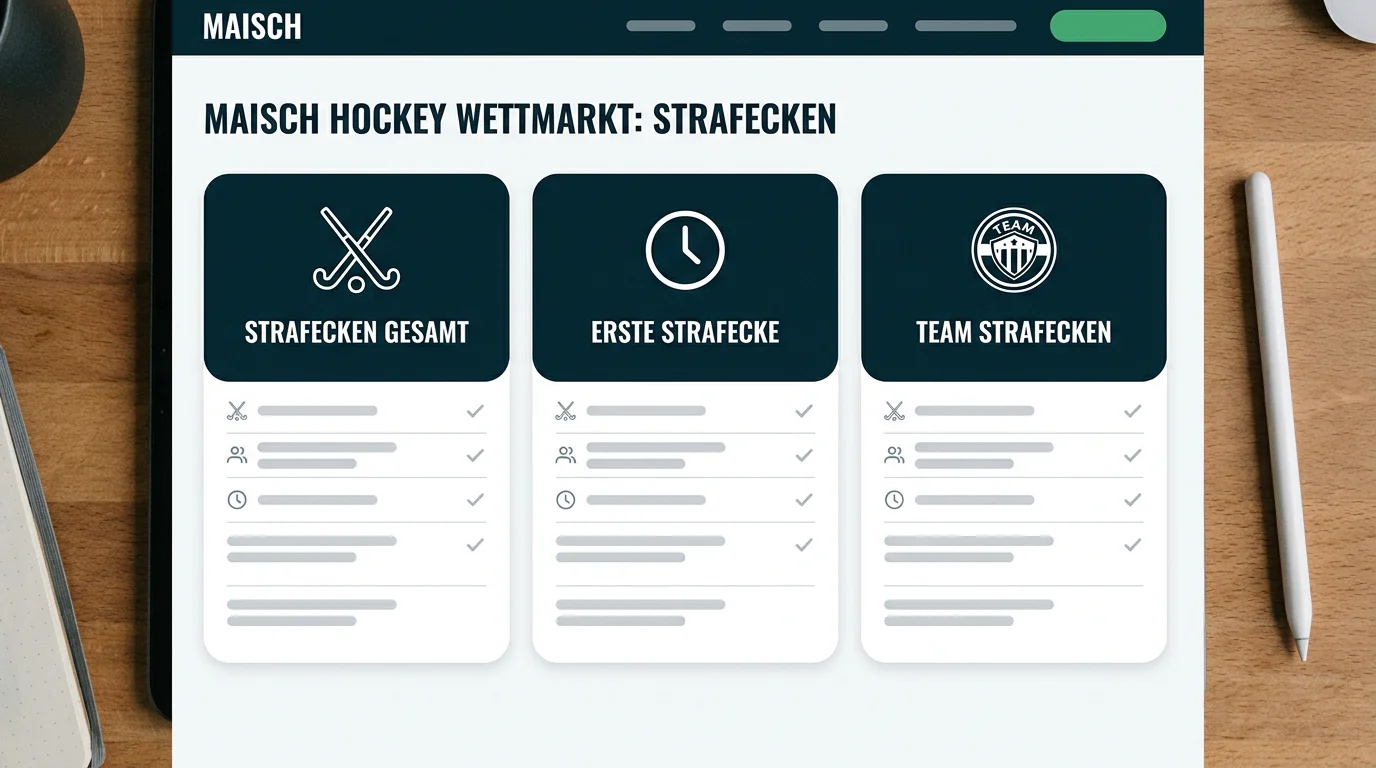 Strafecken-Wettmärkte im Feldhockey – Anzahl, erste Strafecke und Team-Strafecken als Wettkategorien