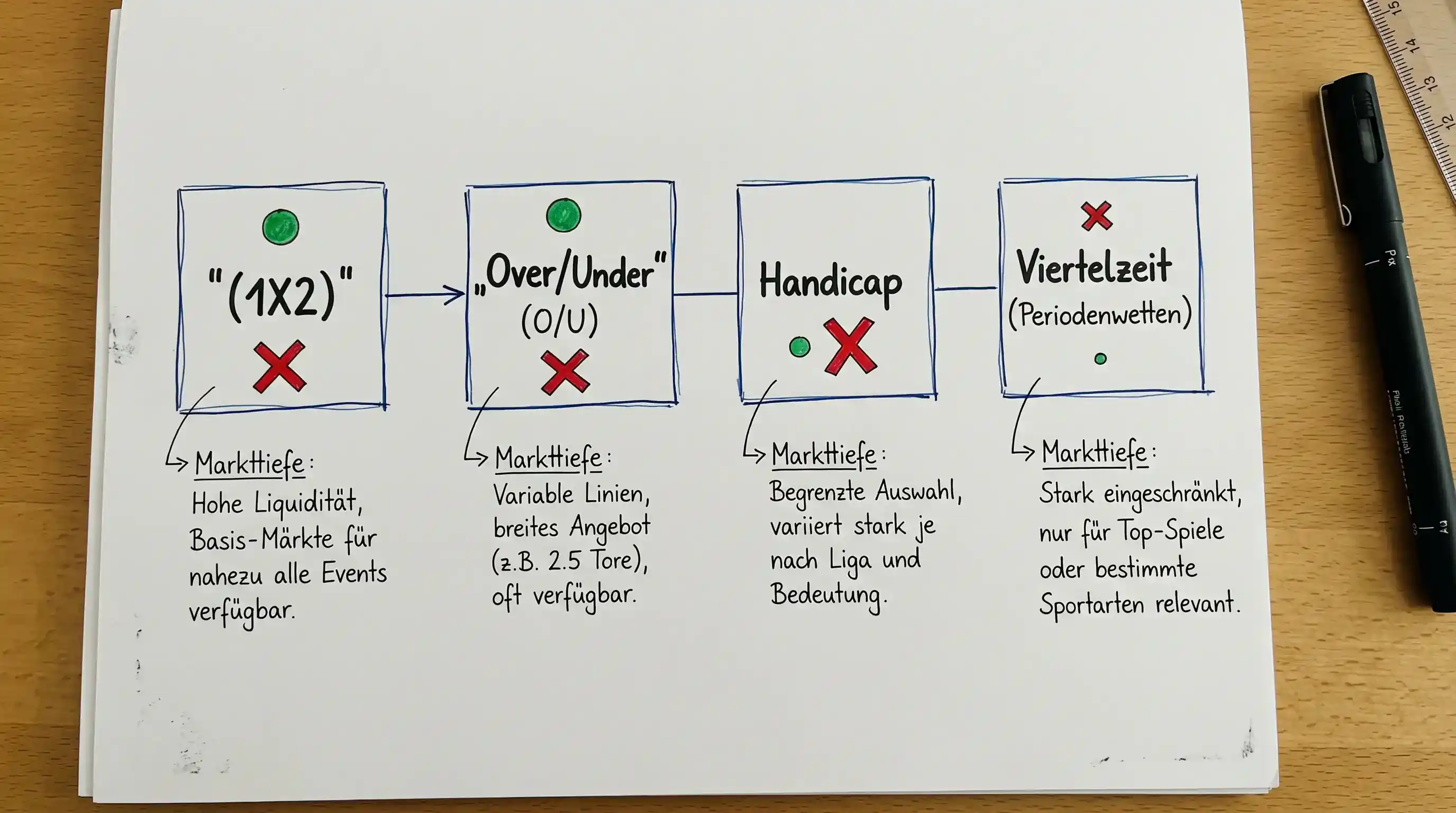 Markttiefe Feldhockey Wettanbieter – Verfügbarkeit von 1X2, Over/Under, Handicap und Viertelzeit