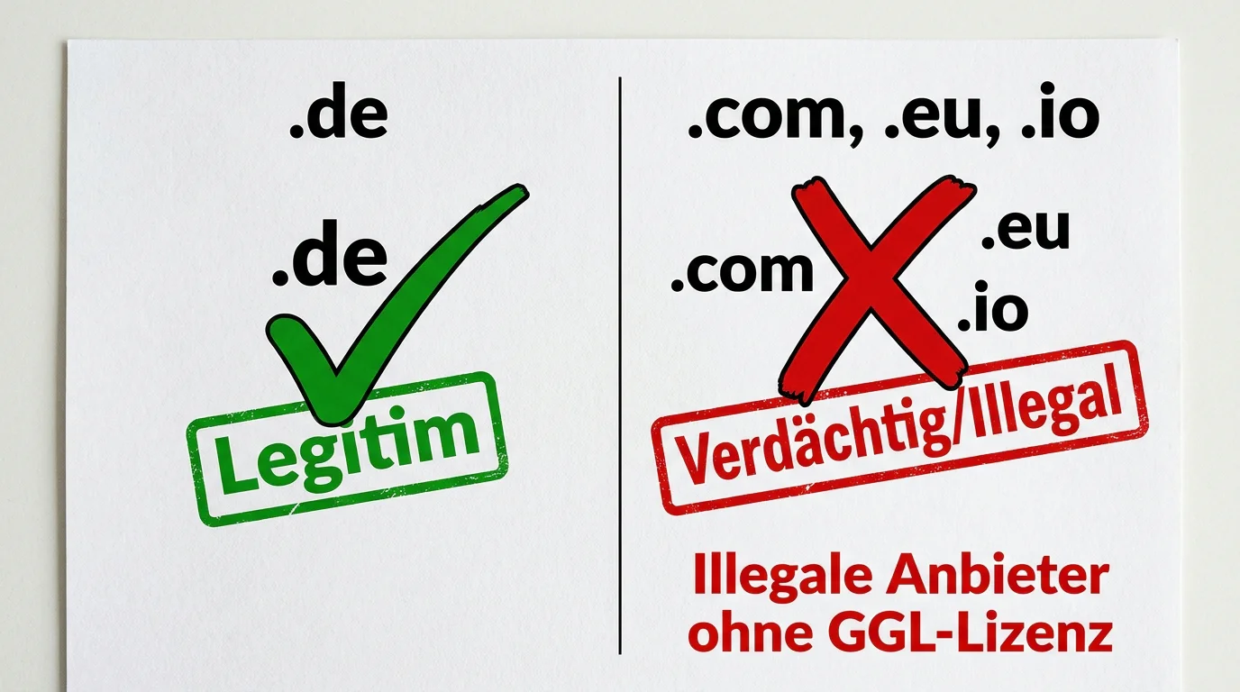 Illegale Feldhockey-Wettanbieter erkennen – .de-Domain vs. illegale Domains ohne GGL-Lizenz