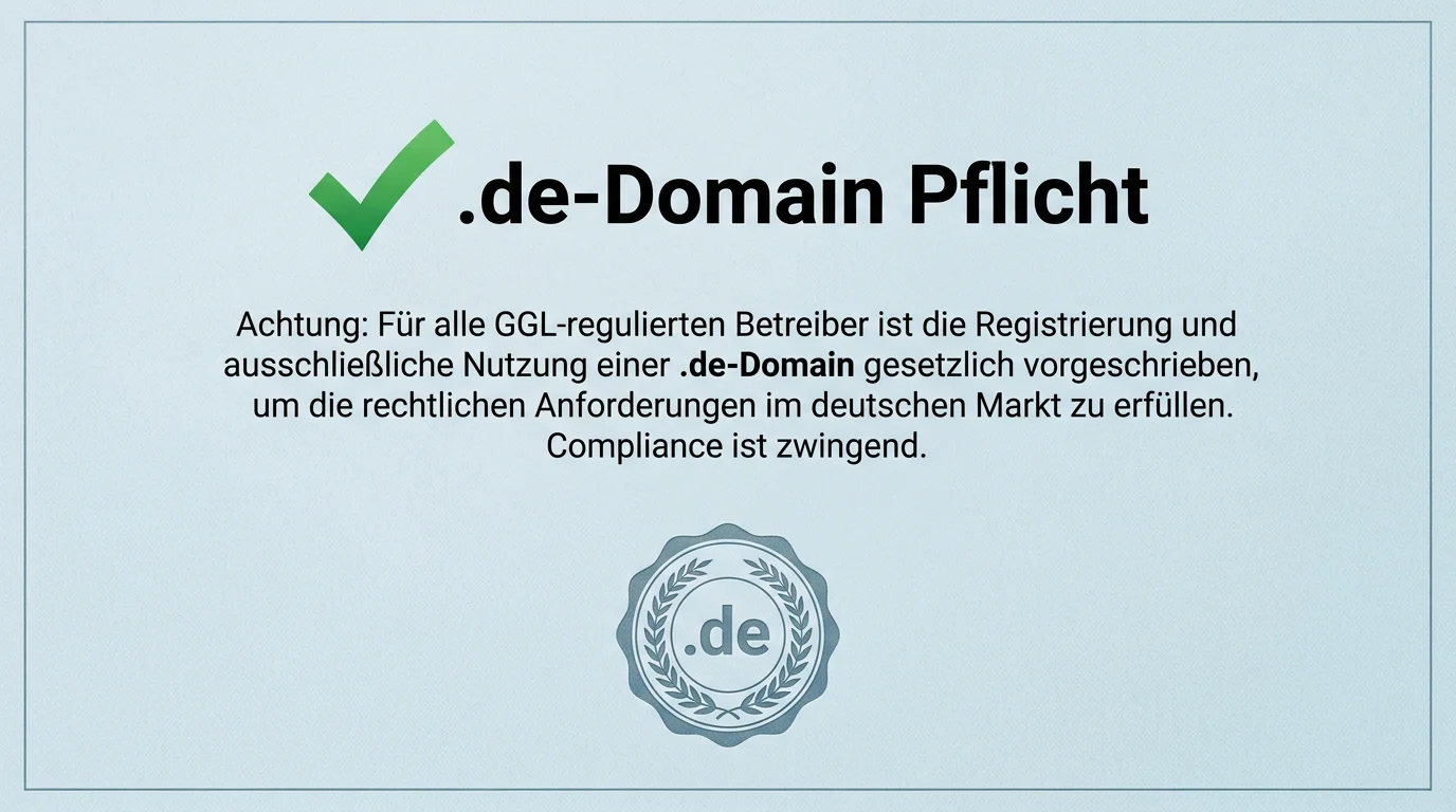 Pflicht zur de-Domain für legale Feldhockey-Sportwetten GGL-regulierte Anbieter in Deutschland