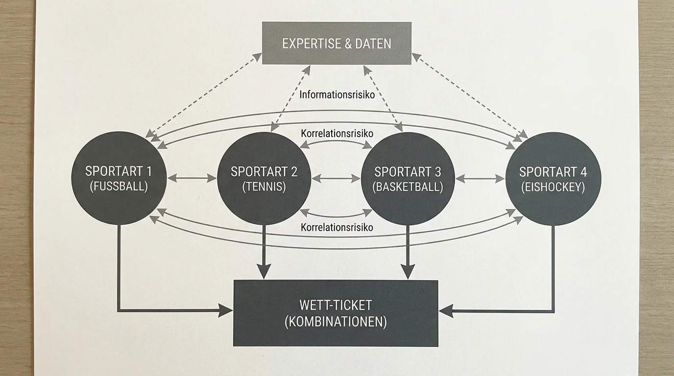 Risikoverteilung bei Multi-Sport-Kombiwetten mit Feldhockey – Korrelationsrisiko und Informationsrisiko im Vergleich